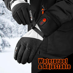WG003 Beheizte klassische Handschuhe – Schwarz und Weiß – Neu